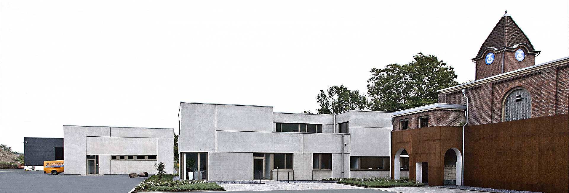 BDA, Auszeichnung guter Bauten Vest Recklinghausen 2017, Architektur, Isopaneel, Reglitglas, Bauglas, Sichtbeton, Thermowand, Doppelwand, Design, Pfosten-Riegel Konstruktion, Auszeichnung, Recklinghausen, Münster, elevation, Marcel Müller, Boris Lehmann, e.a+d, Tillmann Tiefbau, Beton, Steinteppich, Ansicht, Zeichnung, Corten, Zeche