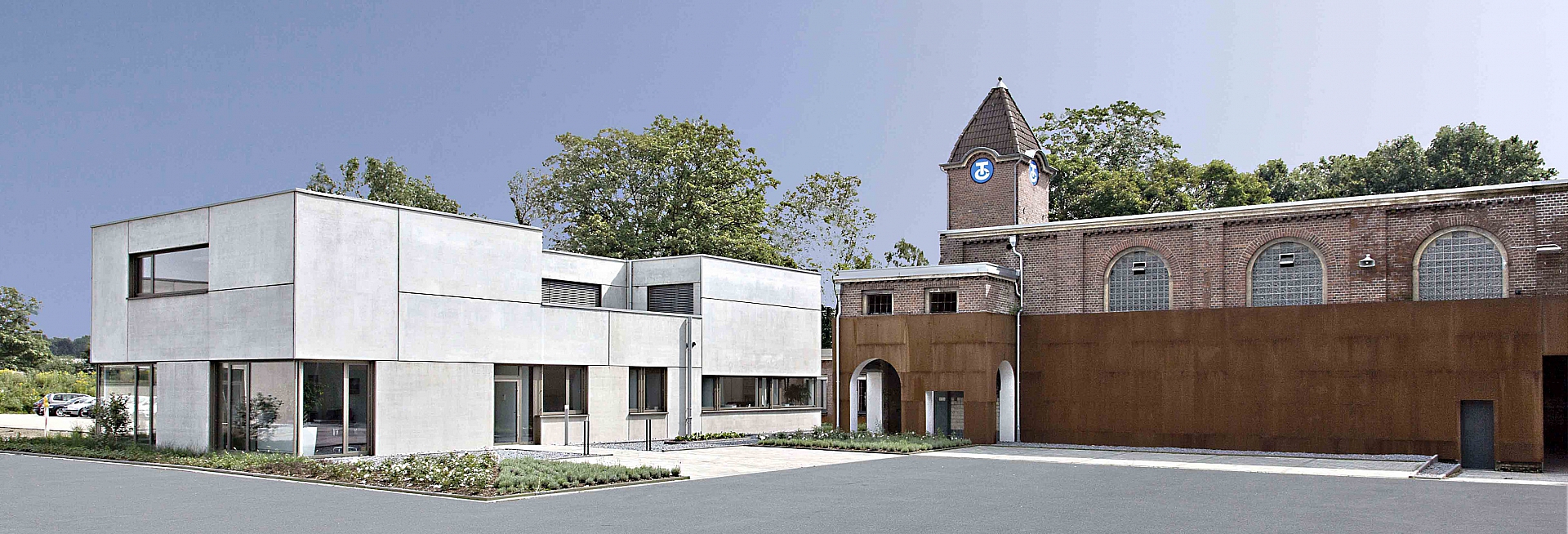 Architektur, Isopaneel, Reglitglas, Bauglas, Sichtbeton, Thermowand, Doppelwand, Design, Pfosten-Riegel Konstruktion, Auszeichnung, Recklinghausen, Münster, elevation, Marcel Müller, Boris Lehmann, e.a+d, Tillmann Tiefbau, Beton, Steinteppich, Ansicht, Zeichnung, Corten, BDA, Auszeichnung guter Bauten Vest Recklinghausen,2017,Zeche