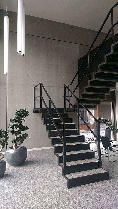 Architektur, Isopaneel, Reglitglas, Bauglas, Sichtbeton, Thermowand, Doppelwand, Design, Pfosten-Riegel Konstruktion, Auszeichnung, Recklinghausen, Münster, elevation, Marcel Müller, Boris Lehmann, e.a+d, Tillmann Tiefbau, Beton, Steinteppich, Ansicht, Zeichnung, Corten, Zeche, Stahltreppe, Treppe